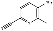 5-氨基-6-碘吡啶-2-甲腈 结构式