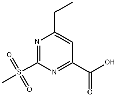 6-Ethyl-2-(Methylsulfonyl)pyriMidine-4-carboxylic acid 结构式