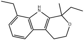 1,8-二乙基-1,3,4,9-四氢-1-甲基吡喃并[3,4-B]吲哚 结构式