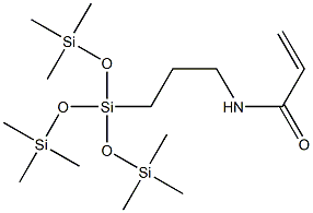 3-丙烯酰胺丙基三(三甲基硅氧基)硅烷 结构式