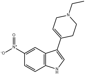 3-(1-乙基-1,2,3,6-四氢吡啶-4-基)-5-硝基-1H-吲哚 结构式