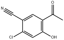 5-乙酰基-2-氯-4-羟基苯甲腈 结构式