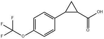 2-(4-(三氟甲氧基)苯基)环丙烷-1-羧酸 结构式