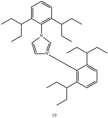 1,3-双(2,6-二(戊-3-基)苯基)-1H-咪唑-3-鎓氯化物 结构式