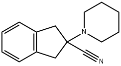 2,3-二氢-2-(1-哌啶基)-1H-茚-2-甲腈 结构式
