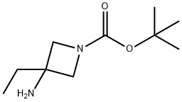 1-BOC-3-氨基-3-乙基氮杂环丁烷 结构式