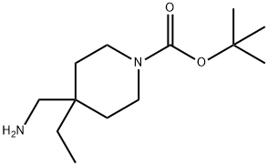 1-BOC-4-(氨基甲基)-4-乙基哌啶 结构式