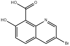 3-溴-7-羟基喹啉-8-羧酸 结构式