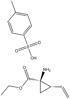 (1R,2S)-1-氨基-2-乙烯基-环丙烷羧酸乙酯 4-甲基苯磺酸盐 结构式