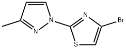 4-Bromo-2-(3-methyl-1H-pyrazol-1-yl)thiazole 结构式