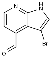 3-溴-1H-吡咯并[2,3-B]吡啶-4-甲醛 结构式