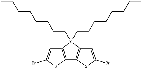 2,6-二溴-4,4-二辛基-二噻吩并噻咯 结构式
