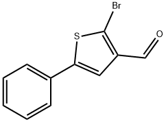 2-溴-5-苯基噻吩-3-甲醛 结构式