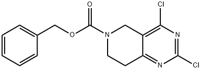 2,4-二氯-7,8-二氢吡啶并[4,3-D]嘧啶-6(5H)-羧酸苄酯 结构式