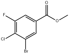 3-溴-4-氯-5-氟苯甲酸甲酯 结构式