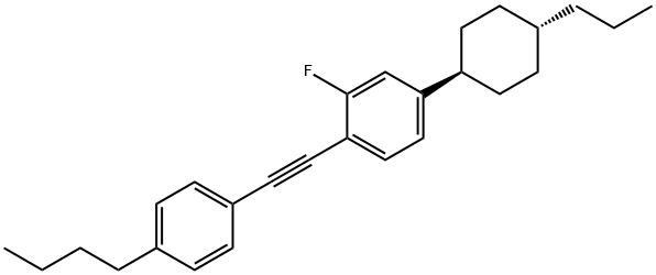 2-氟-4-(4-丙基环己基)-1-((4-丙基苯基)乙炔基)苯 结构式