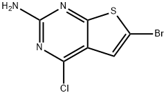 6-溴-4-氯噻吩并[2,3-D]嘧啶-2-胺 结构式