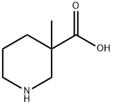 3-甲基-3-哌啶羧酸 结构式