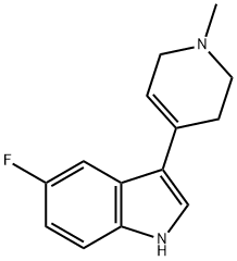 5-氟-3-(1-甲基-1,2,3,6-四氢-4-吡啶基)-1H-吲哚 结构式