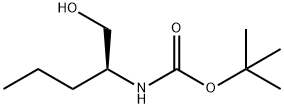 N-[(1S)-1-(羟基甲基)丁基]氨基甲酸叔丁酯 结构式