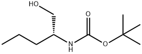 [(R)-1-(羟基甲基)丁基]氨基甲酸叔丁酯 结构式