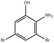 2-氨基-3,5-二溴苯酚 结构式