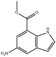 5-氨基-1H-吲哚-7-甲酸甲酯 结构式