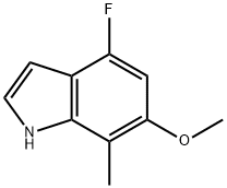 4-氟-6-甲氧基-7-甲基-1H-吲哚 结构式