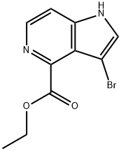 3-溴-1H-吡咯并[3,2-C]吡啶-4-甲酸乙酯 结构式
