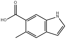 5-甲基-吲哚-6-羧酸 结构式