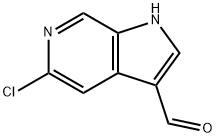 5-氯-1H-吡咯并[2,3-C]吡啶-3-甲醛 结构式