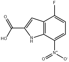 4-氟-7-硝基-吲哚-2-羧酸 结构式