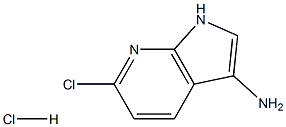 6-氯-1H-吡咯烷[2,3-B]吡啶-3-胺 盐酸盐 结构式