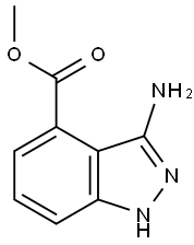 3-氨基-1H-吲唑-4-羧酸甲酯 结构式