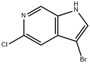 3-溴-5-氯-1H-吡咯并[2,3-c]吡啶 结构式