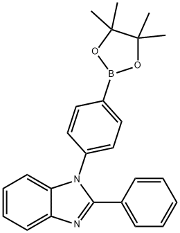 2-苯基-1-[4-(4,4,5,5-四甲基-[1,3,2]二恶英-2-基)-苯基]-1H-苯基咪唑 结构式