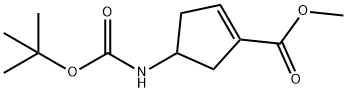 1-Cyclopentene-1-carboxylic acid, 4-[[(1,1-diMethylethoxy)carbonyl]aMino]-, Methyl ester 结构式