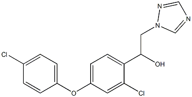 1-(2-chloro-4-(4-chlorophenoxy)phenyl)-2-(1H-1,2,4-triazol-1-yl)ethanol 结构式