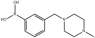 (3-((4-甲基哌嗪-1-基)甲基)苯基)硼酸 结构式