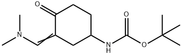N-[3-[(二甲氨基)亚甲基]-4-氧代环己基]氨基甲酸1,1-二甲基乙酯 结构式