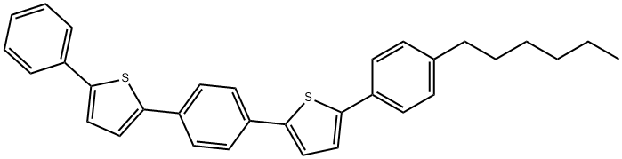 2-(4-己基苯基)-5-[4-(5-苯基-2-噻吩基)苯基]噻吩 结构式