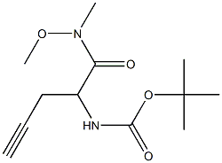 1-(甲氧基(甲基)氨基)-1-氧代-4-戊炔-2-氨基甲酸叔丁酯 结构式