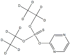 O,O-二(乙基-D10)-O-(2-吡嗪基)硫代磷酸酯 结构式