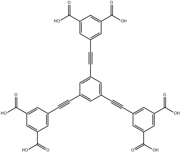1,3,5-三(3,5-二羧基苯基乙炔基)苯 结构式