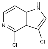 3,4-二氯-5-氮杂吲哚 结构式