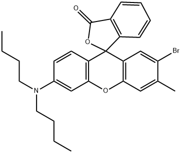 3-二丁基氨基-6-甲基-7-溴荧烷 结构式