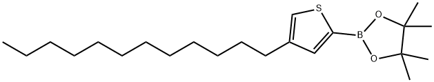 4-十二烷基-2-(4,4,5,5-四甲基-1,3,2-二氧硼烷-2-基)噻吩 结构式