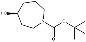 (S)-4-羟基氮杂环庚烷-1-羧酸叔丁酯 结构式