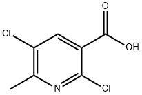 2,5-二氯-6-甲基-3-吡啶羧酸 结构式