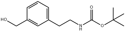 TERT-BUTYL 3-(HYDROXYMETHYL)PHENETHYLCARBAMATE 结构式